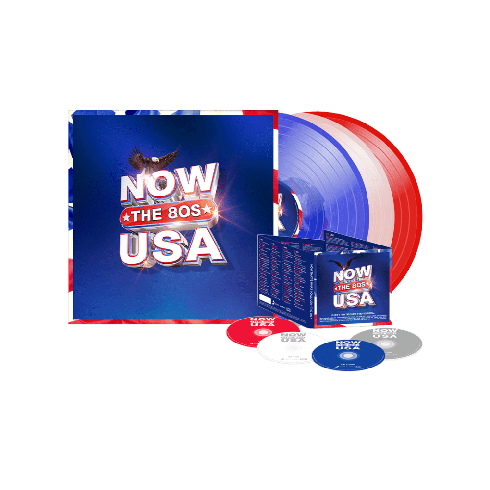 Various Artists - NOW Thats What I Call USA The 80s Transparent Blue, White and Red Vinyl 4CD -     CD Vinyl