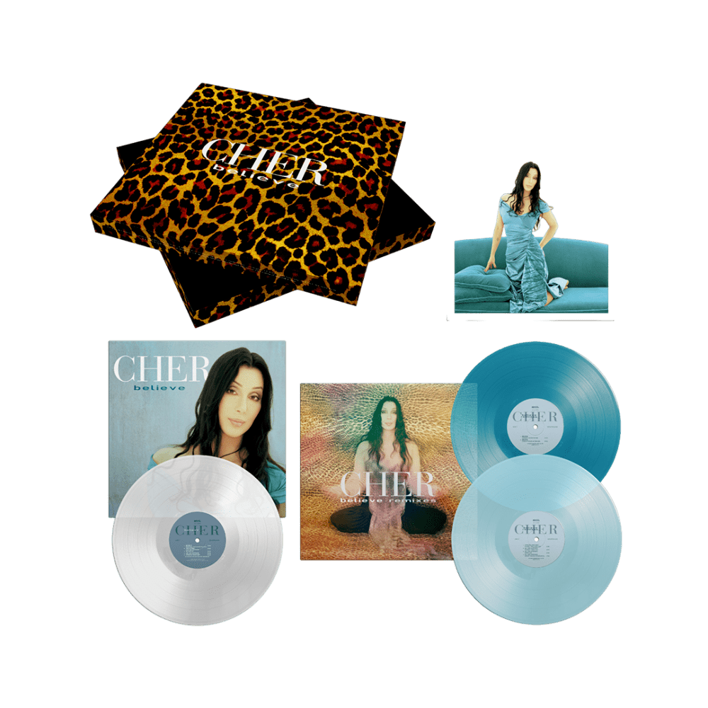 Cher - Believe 25th Anniversary Deluxe Edition Clear Sea Blue Light Blue Coloured Boxset