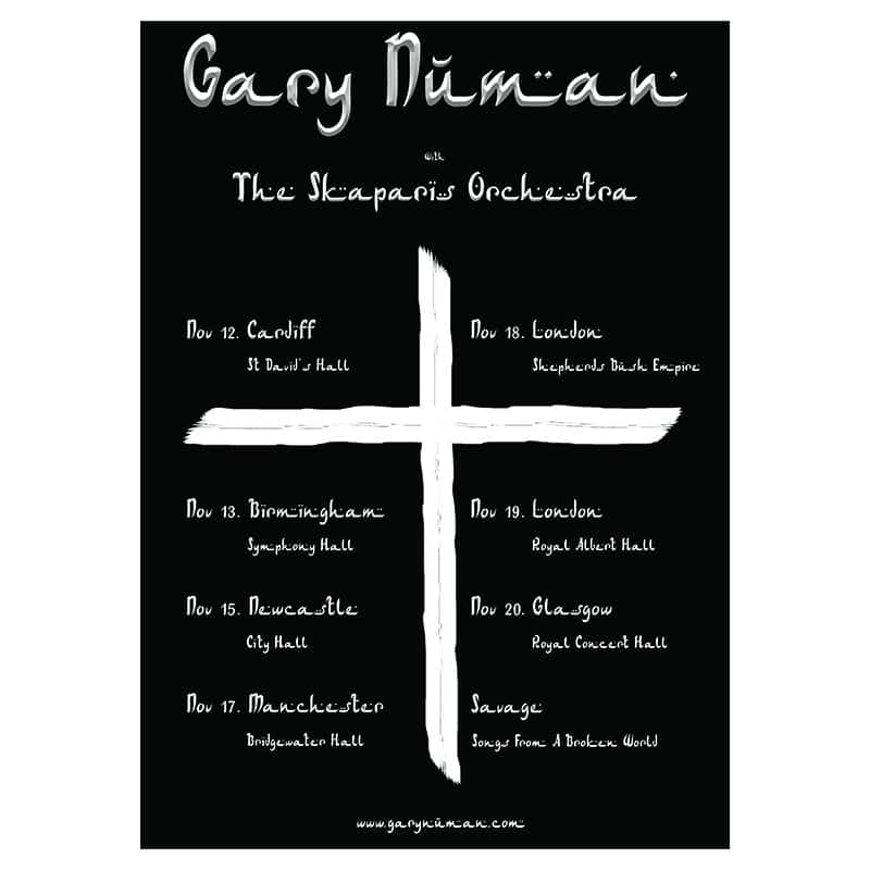 Gary Numan - Skaparis Orchestra Tour Poster