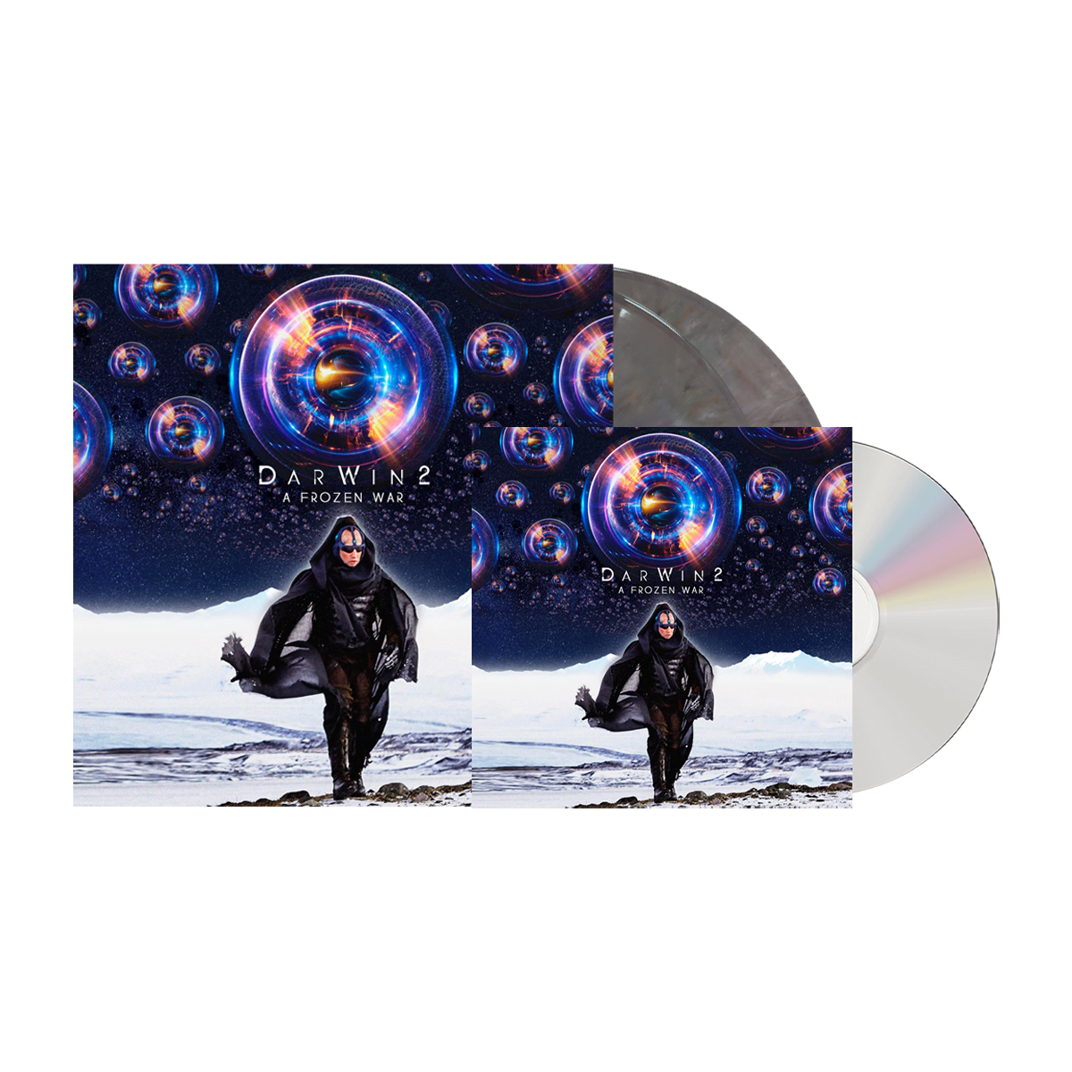DarWin - A Frozen War CD + Double Coloured Vinyl Gatefold LP with 30 x 20 poster