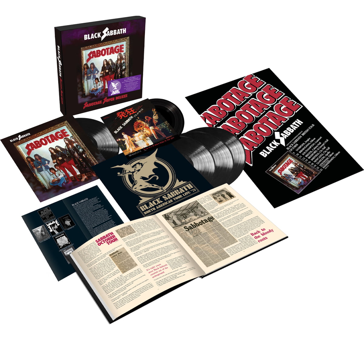 Black Sabbath - Sabotage 4LP 7 Single Super Deluxe Box Set Boxset