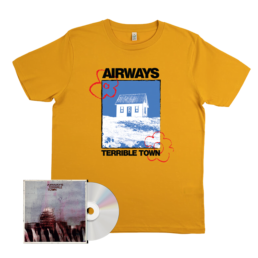 Airways - Terrible Town CD Mustard T-Shirt