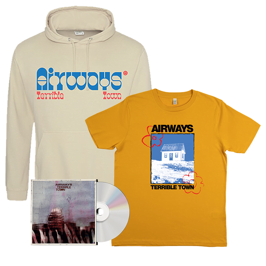 Airways - Terrible Town CD, Cream Hoody Mustard T-Shirt