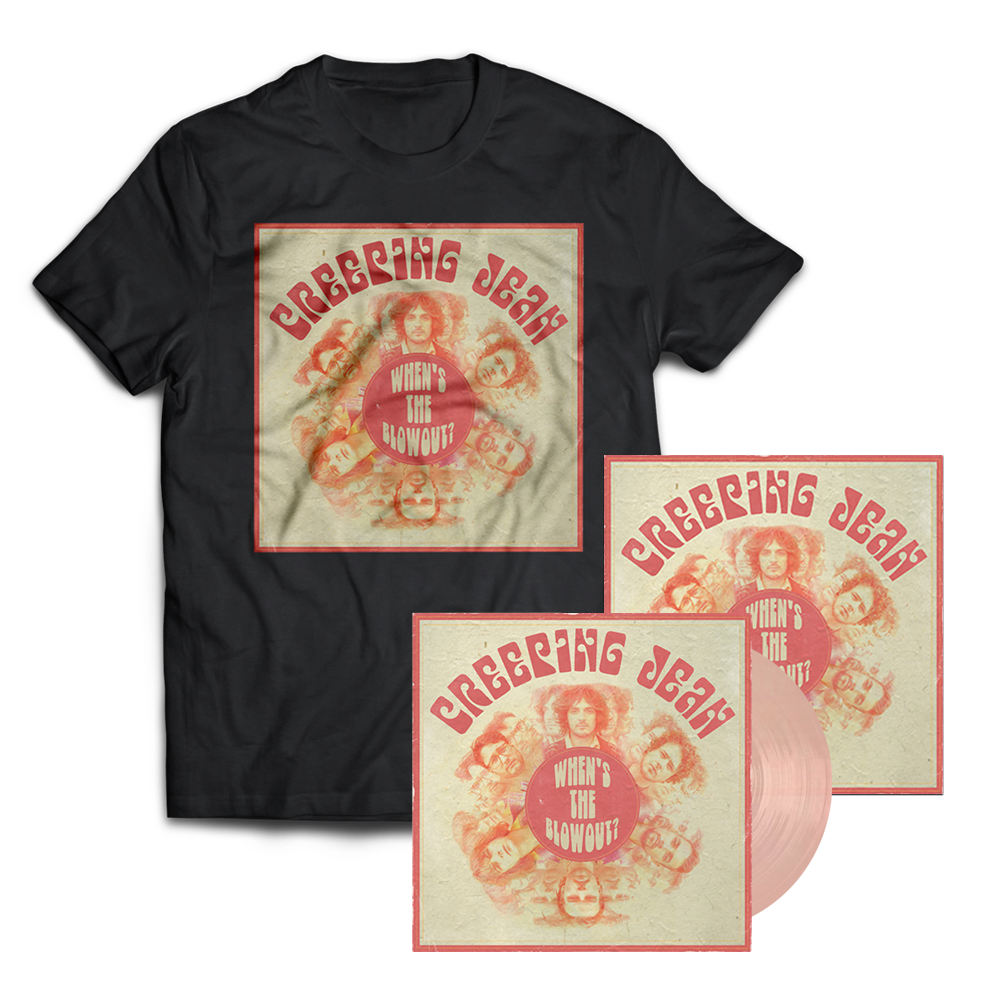 Creeping Jean - Whens The Blowout Marble Pink Vinyl T-Shirt Includes Signed-Print