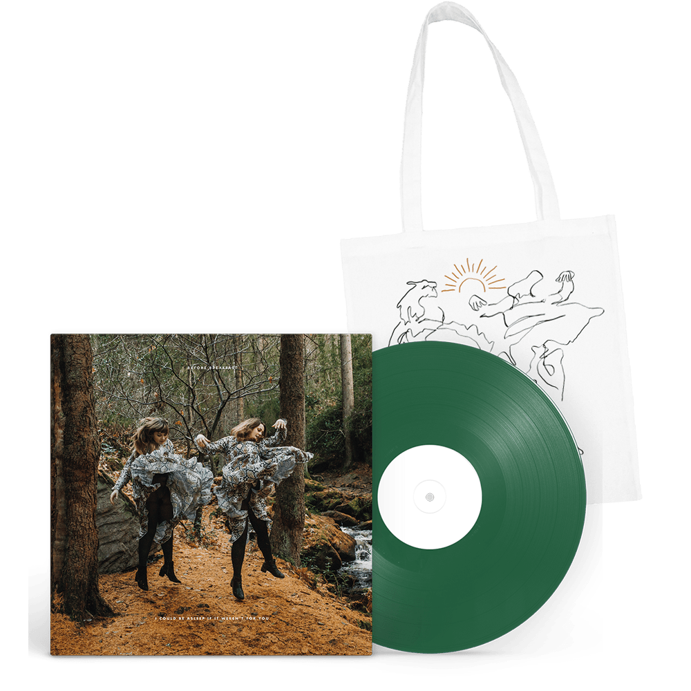 Before Breakfast - I Could Be Asleep If It Werent For You Forest Green LP Tote Bag -              Tote Bag  EP