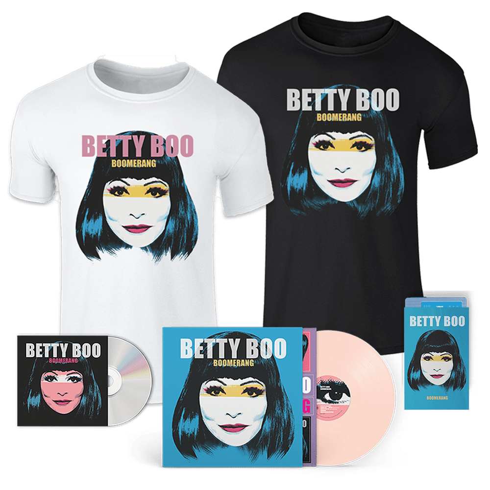 Betty Boo - Boomerang Signed-CD Blue Cassette Pink Vinyl Album T-Shirt