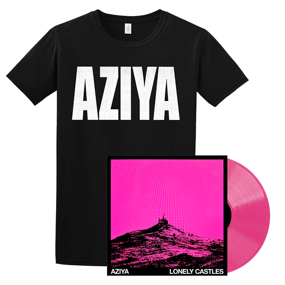 Aziya - Lonely Castles EP Pink Limited Edition Vinyl T-Shirt