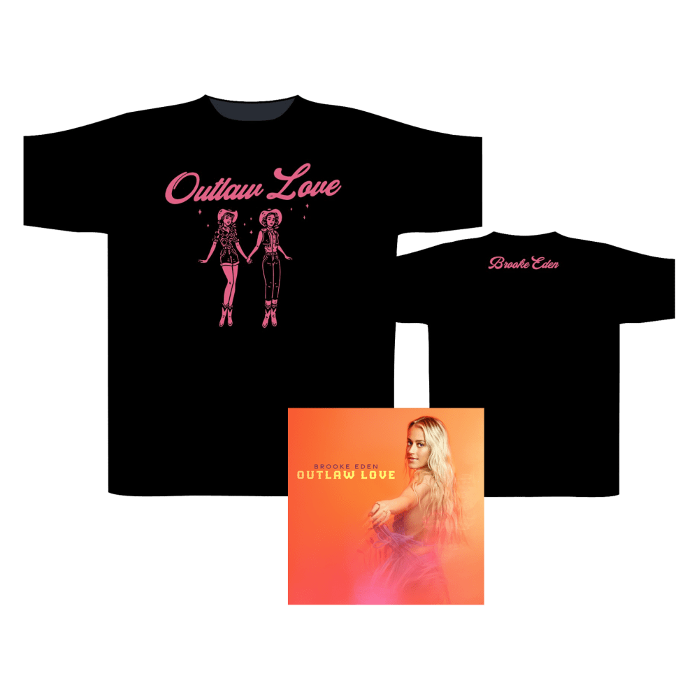 Brooke Eden - Outlaw Love Black T-Shirt EP w/ Bonus Track