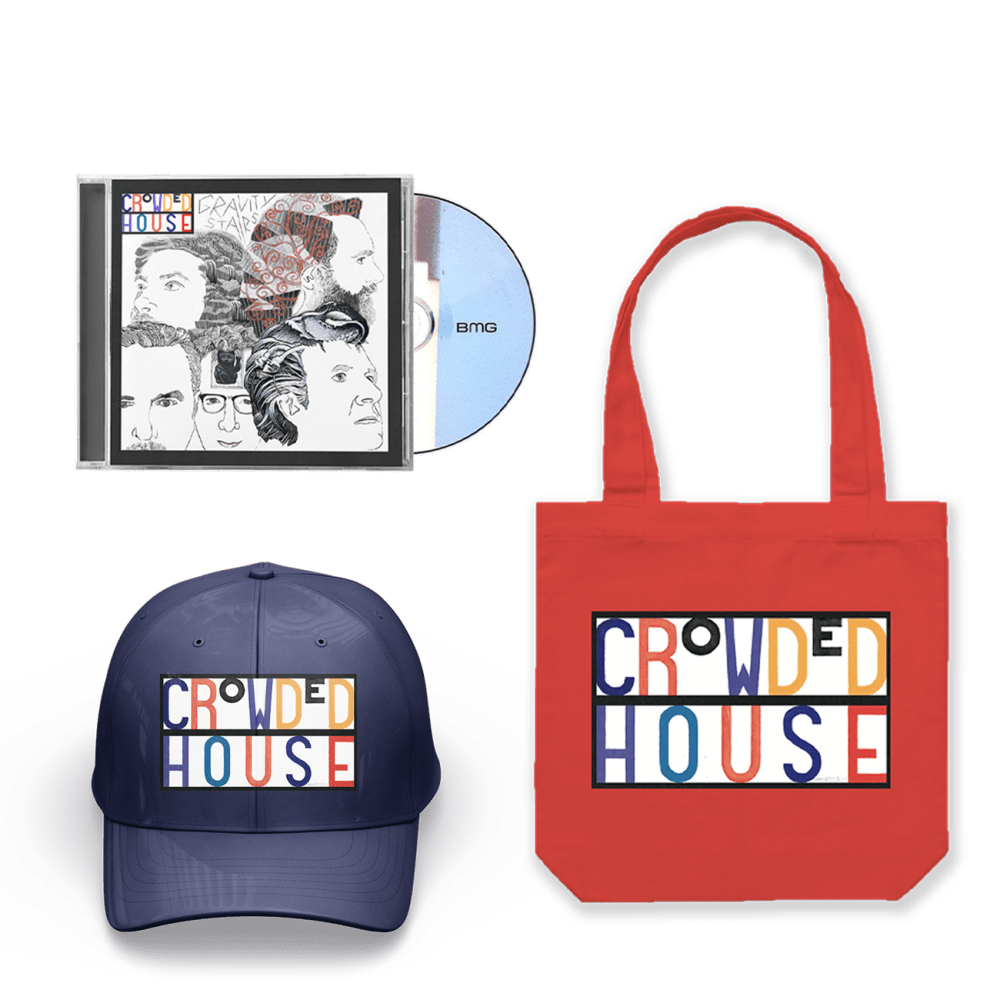 Crowded House - Gravity Stairs CD Tote Cap Inc Signed-Print
