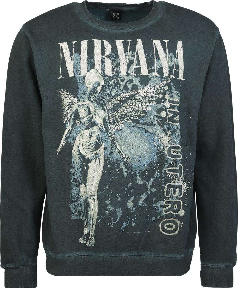 Nirvana Sweatshirt - In Utero - M to XXL - for Men - dark green