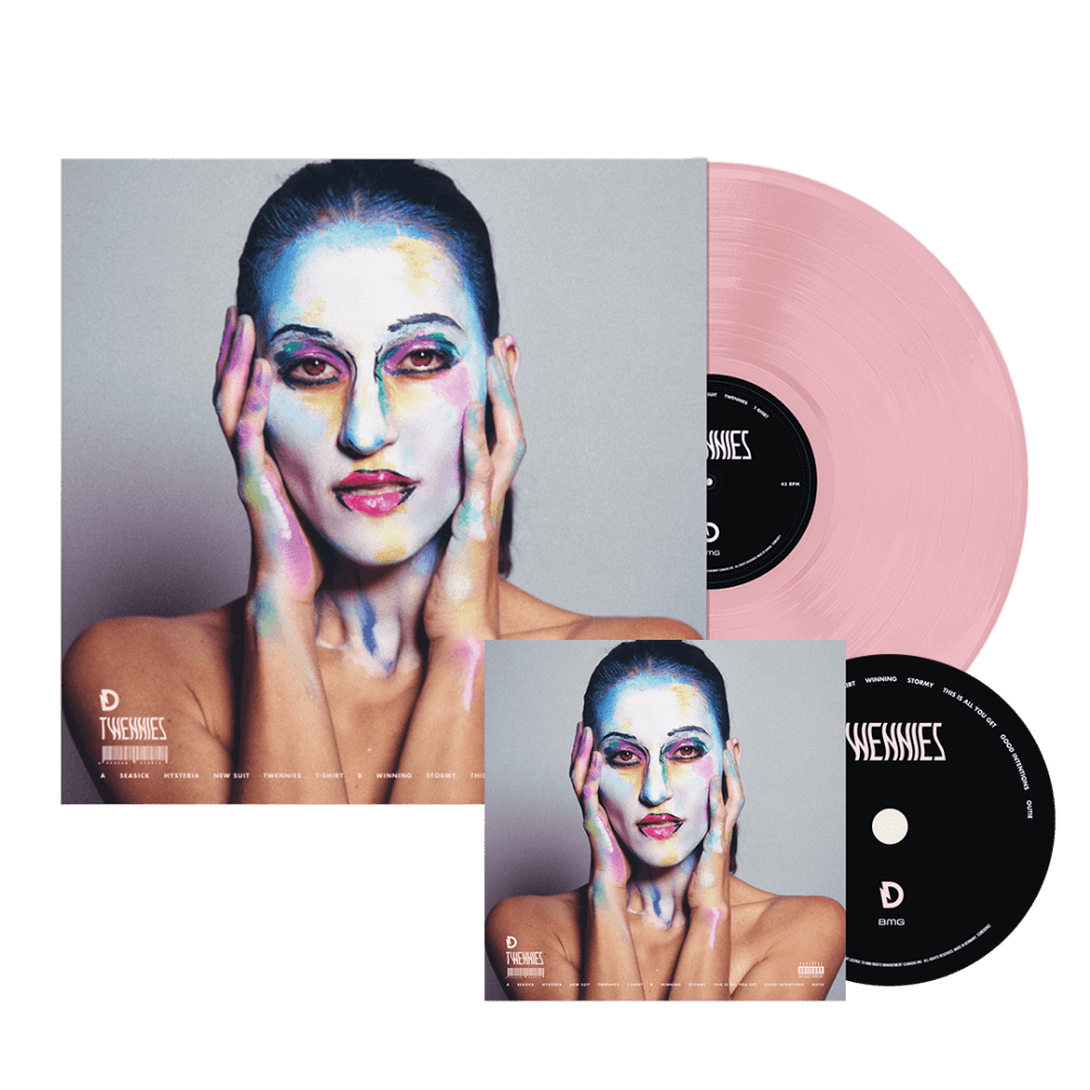 Dragonette - TWENNIES BABY PINK COLOUR VINYL W/ SIGNED POSTER CD BUNDLE