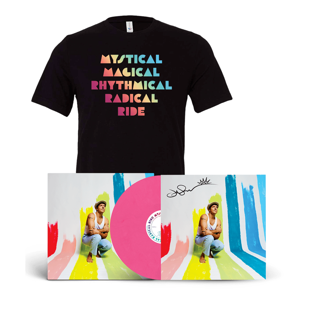 Jason Mraz - Mystical Magical Rhythmical Radical Ride Exclusive Pink Vinyl Inc. Signed Print Album Tee