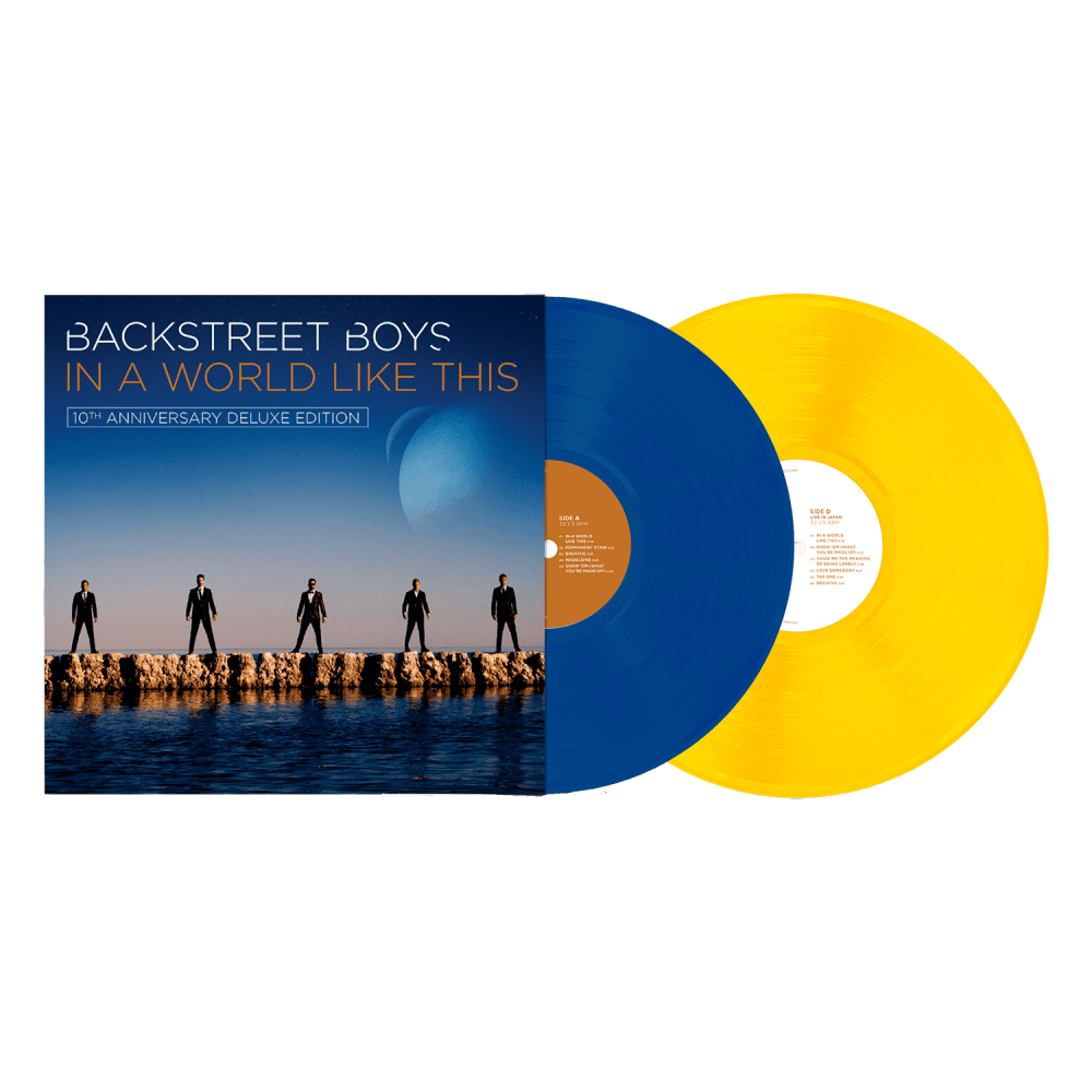 Backstreet Boys - In A World Like This Deluxe Edition Blue and Yellow Double Vinyl