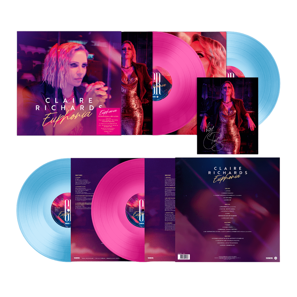 Claire Richards - Euphoria Light Blue/Neon Magenta inc. Signed Insert  Double Vinyl