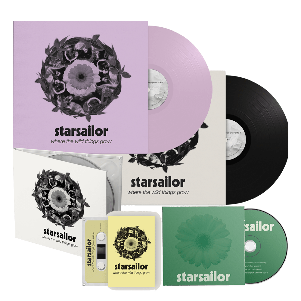 Starsailor - Where The Wild Things Grow Lilac Vinyl Lily Edition Black Heavyweight Vinyl CD Sunflower Cassette