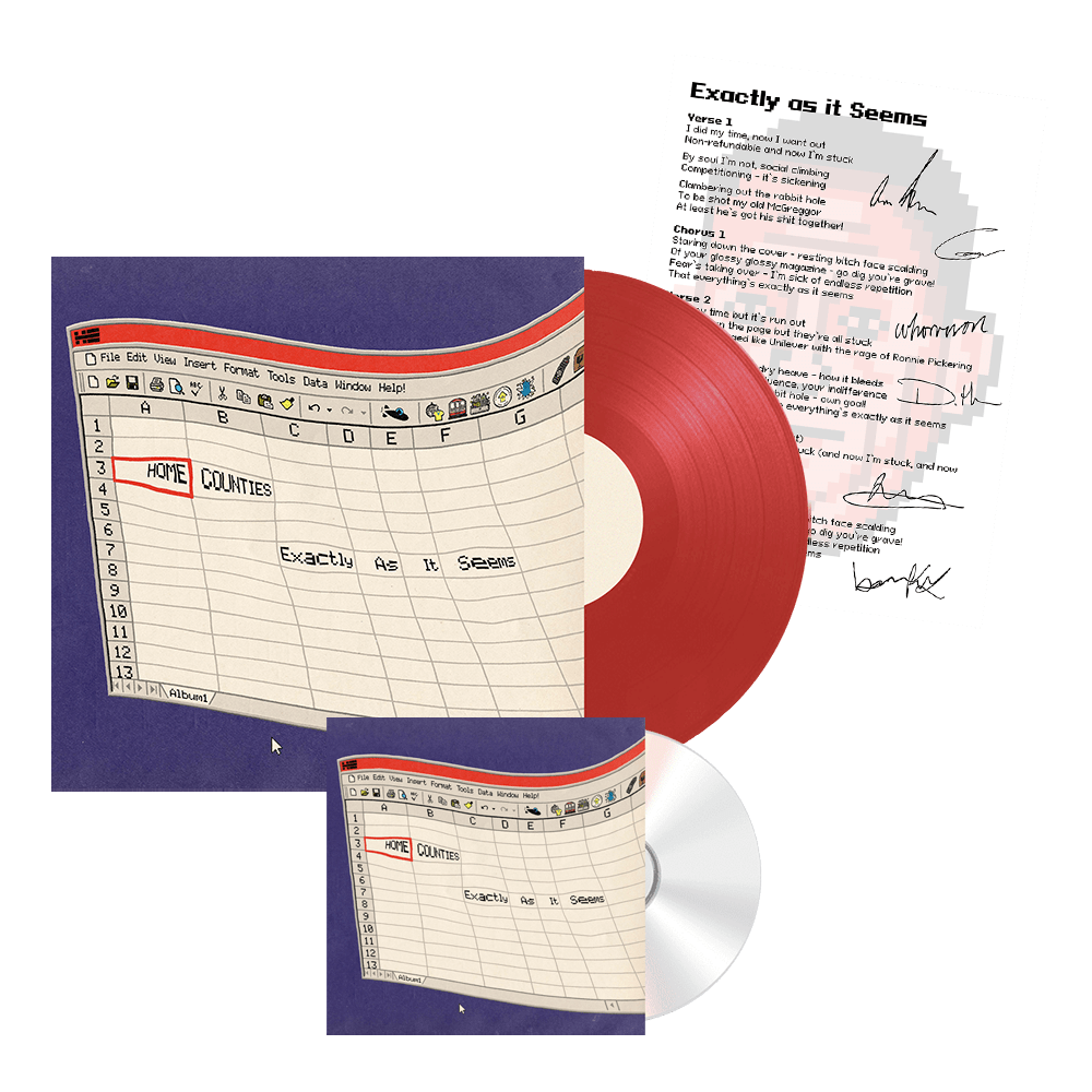 Home Counties - Exactly As It Seems Exclusive Red Vinyl LP CD Album