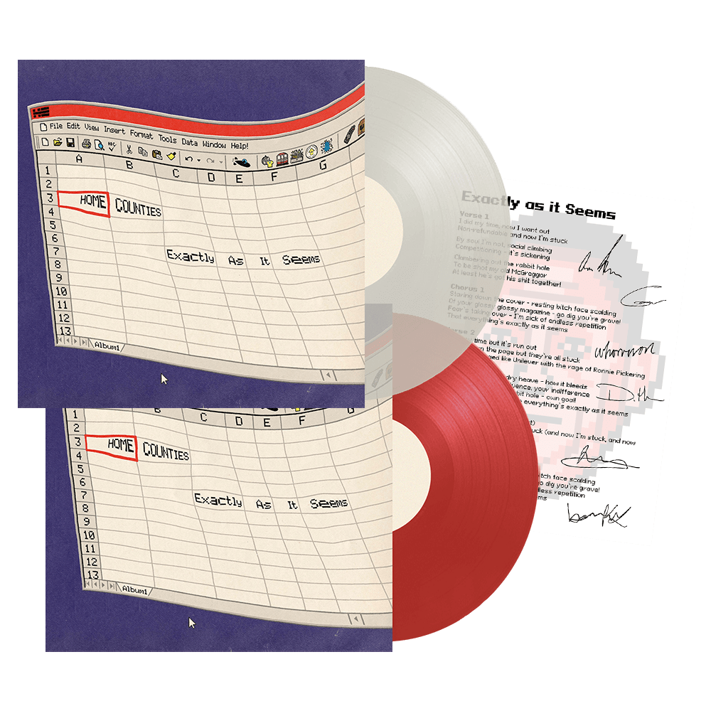 Home Counties - Exactly As It Seems Exclusive Red Vinyl LP Milky Clear Vinyl LP