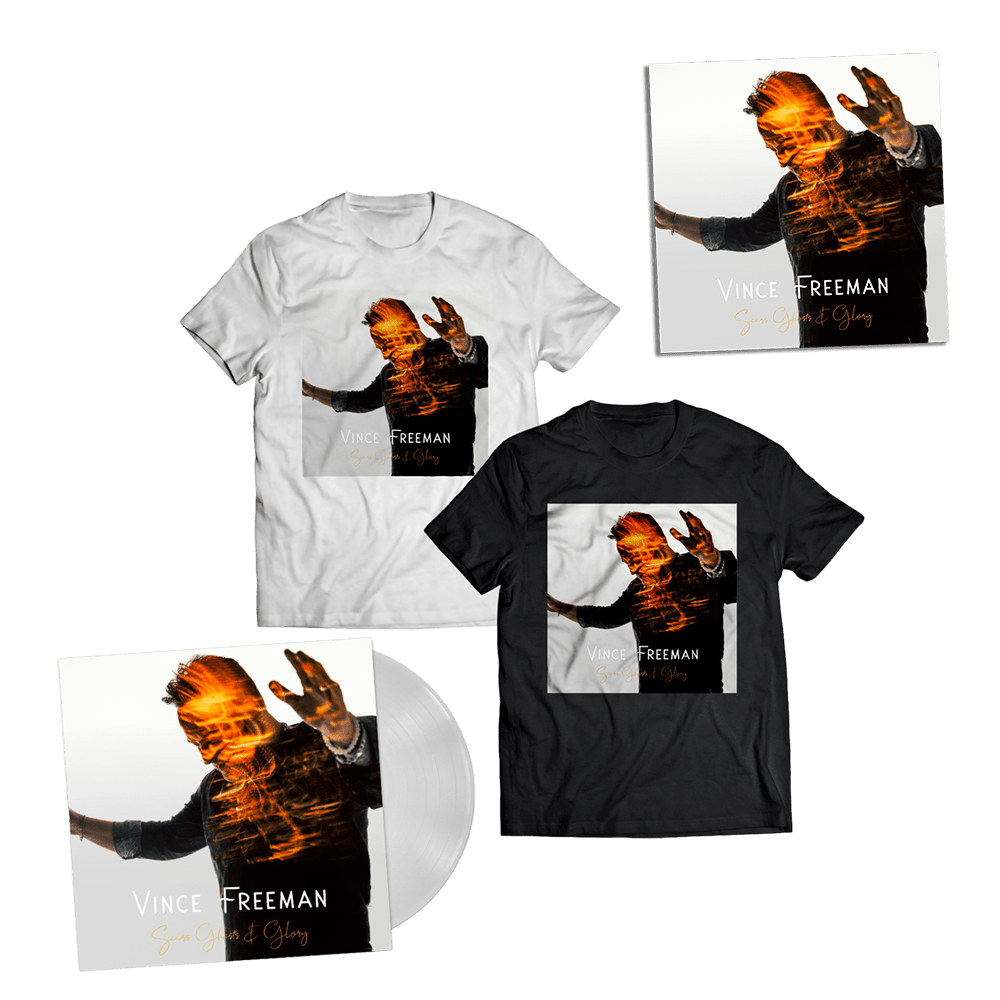 Vince Freeman - Scars, Ghosts & Glory Signed White Vinyl T-Shirt Print
