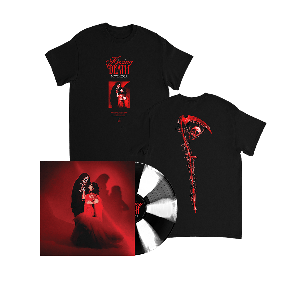 Mothica - Kissing Death Black and White Cornetto Vinyl Scythe T-Shirt
