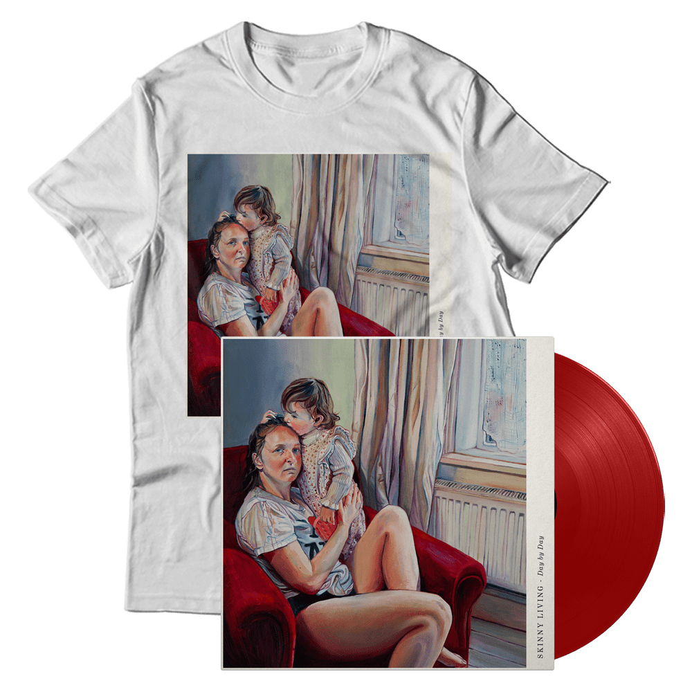 Skinny Living - Day By Day Signed Red Vinyl & T-Shirt
