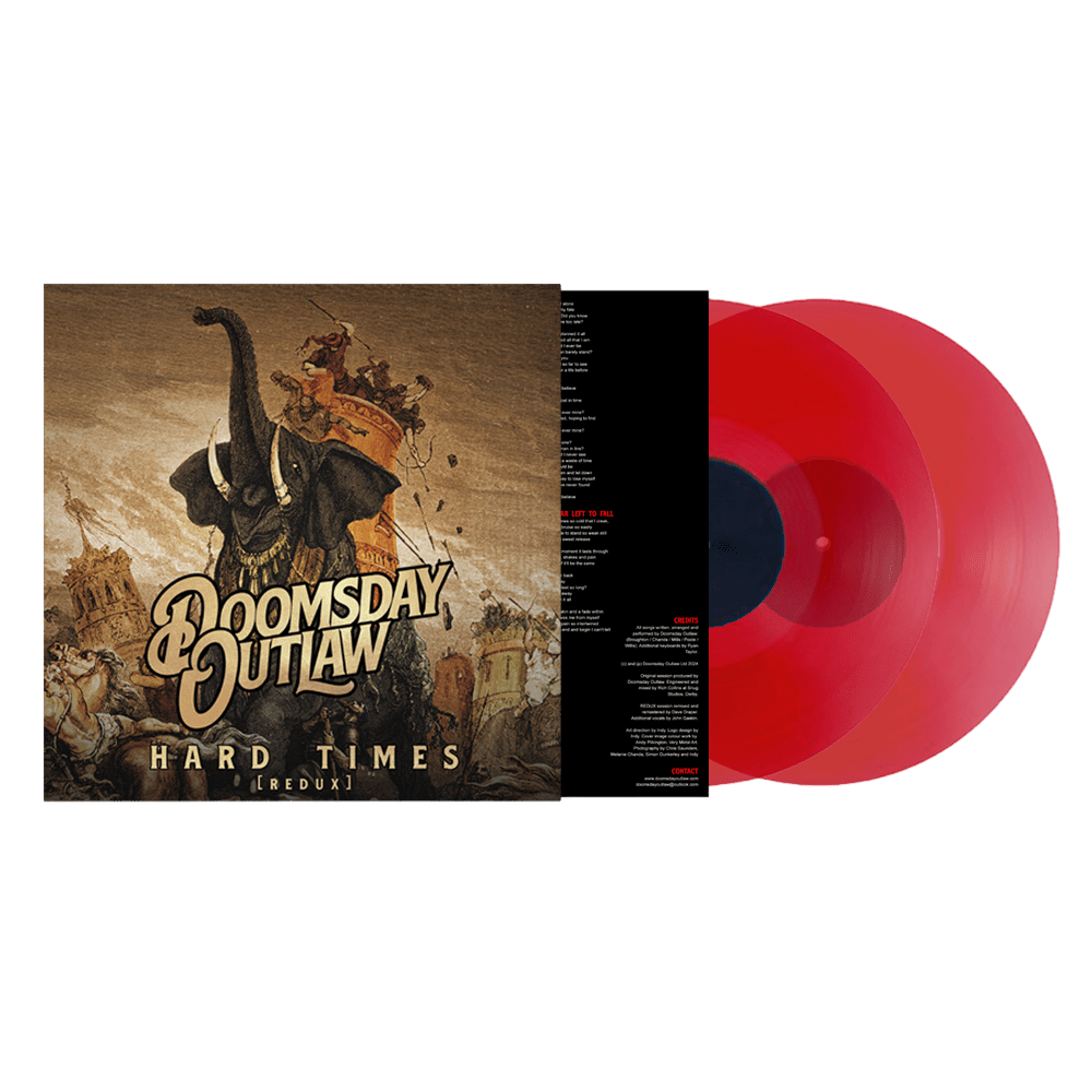 Doomsday Outlaw - Hard Times Transparent Red Double Vinyl