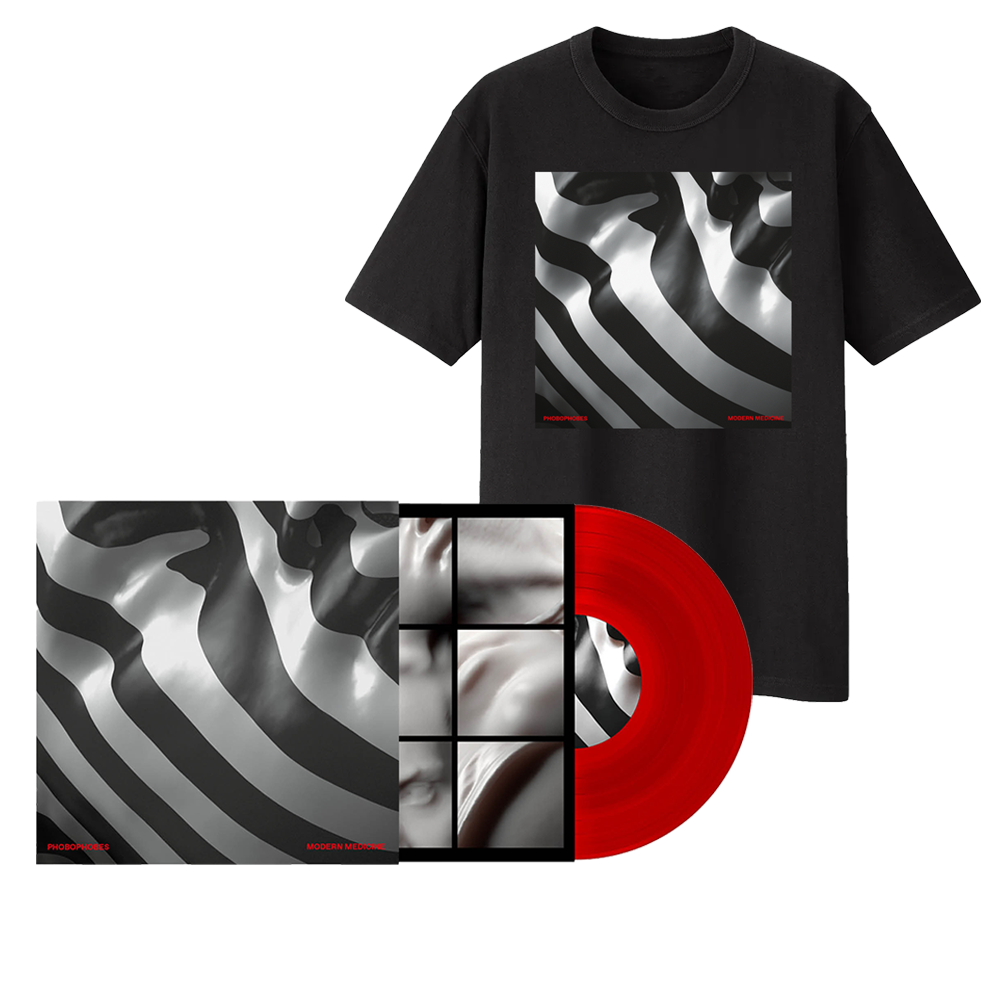 Phobophobes - Modern Medicine Red Vinyl Black T-Shirt
