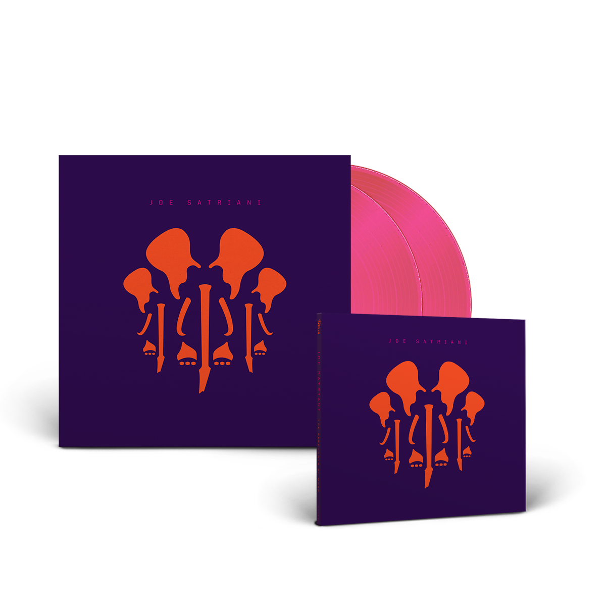 Joe Satriani - The Elephants Of Mars - Ltd. Edition CD Digisleeve Ltd. Edition Double Vinyl LP Pink in Gatefold Bundle