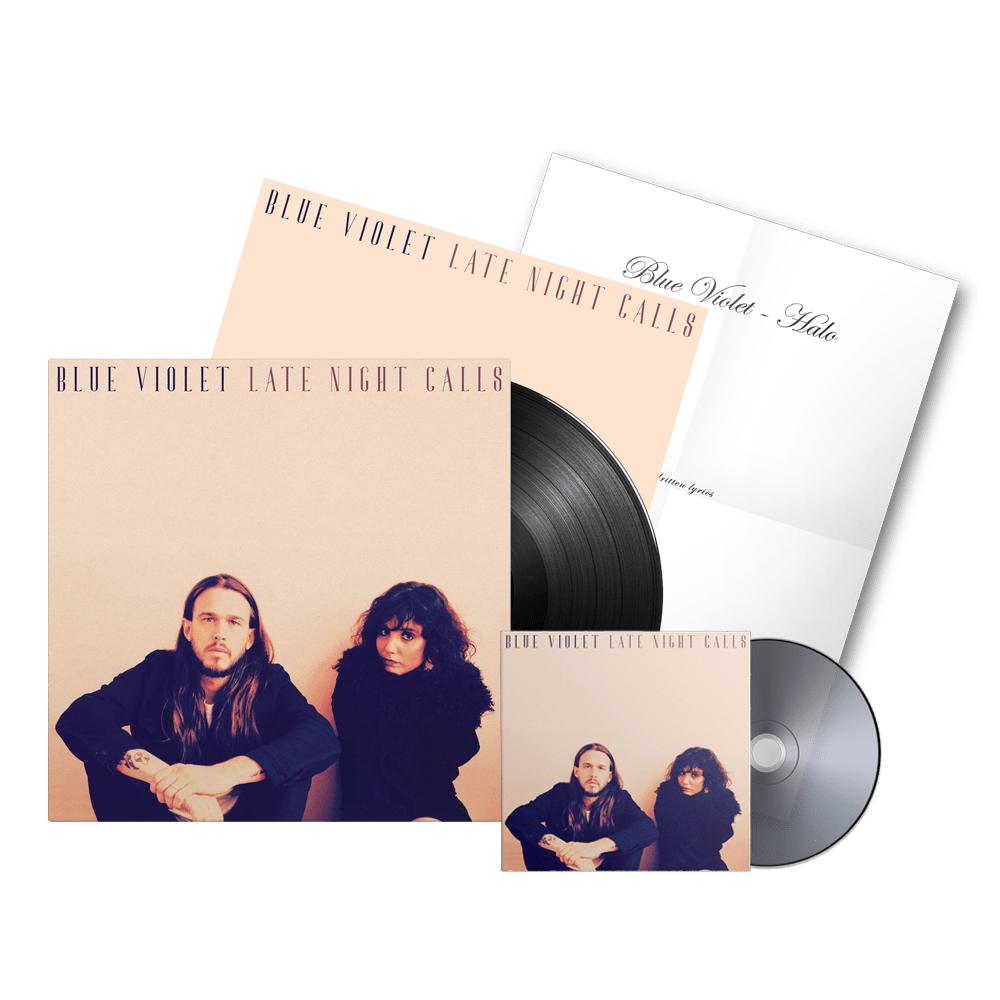 Blue Violet - Late Night Calls Heavyweight Vinyl & Signed Artwork Print, Signed CD and Handwritten Lyric Print