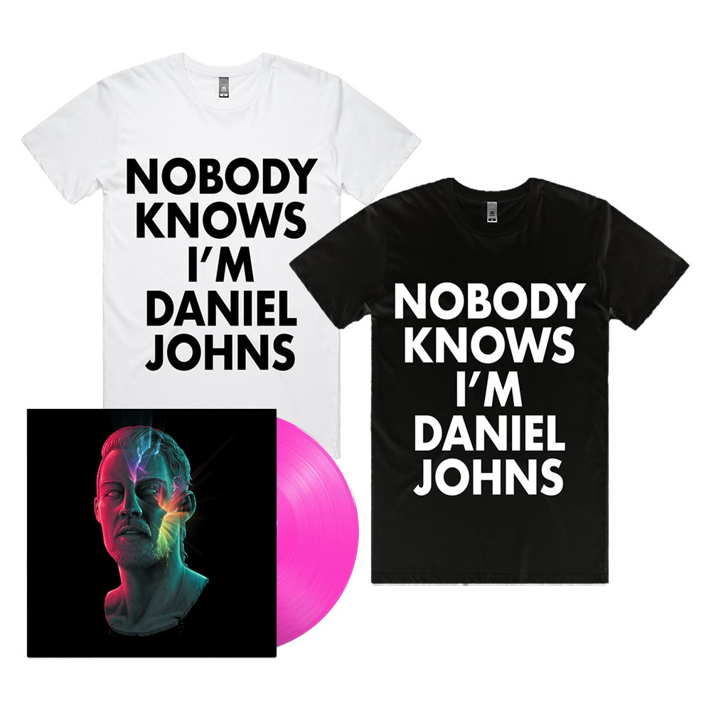 Daniel Johns - FutureNever Hot Pink Vinyl Nobody Knows I'm Daniel Johns White/Black T-Shirt