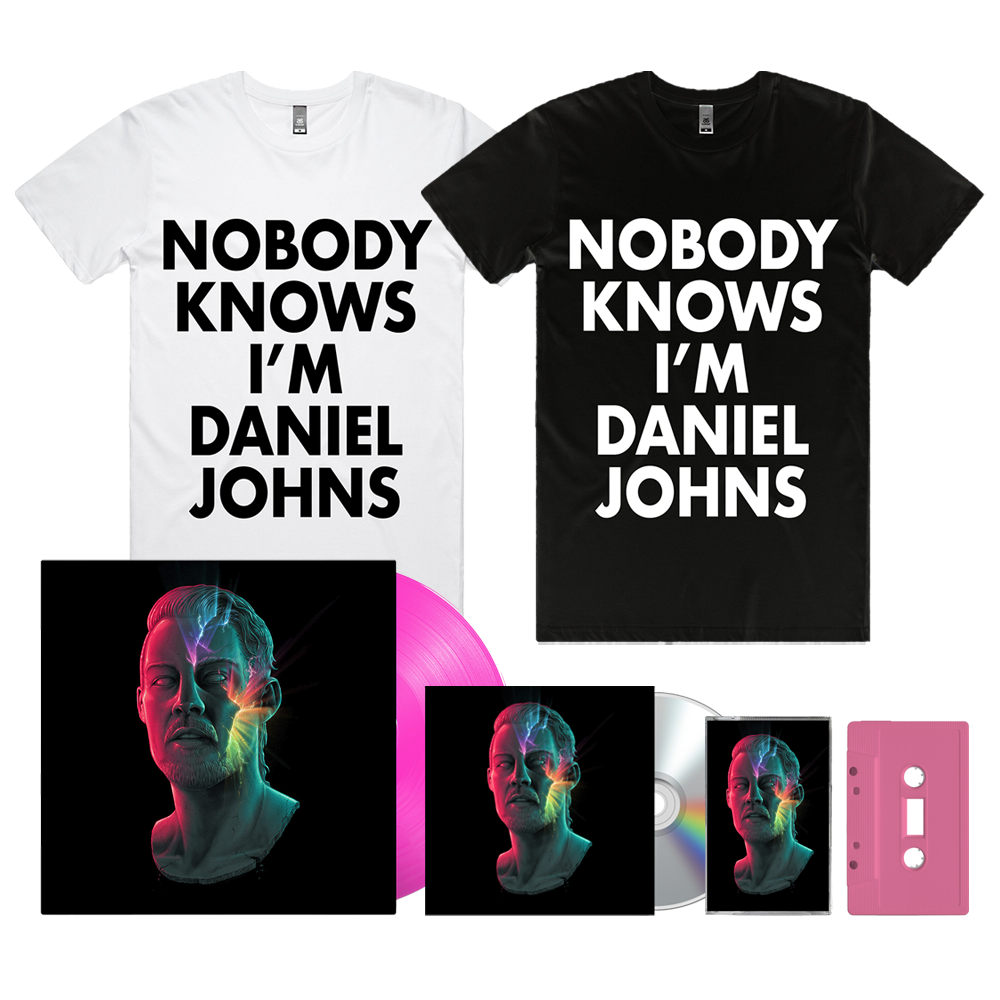 Daniel Johns - FutureNever CD Cassette Pink Hot Pink Vinyl White/Black T-Shirt