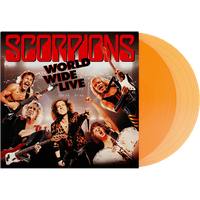 Scorpions - World Wide Live Transparent Orange Double Heavyweight Vinyl